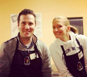 Aaron Blank and Laura Tufts, Fearey volunteers at the Seattle Ronald McDonald House